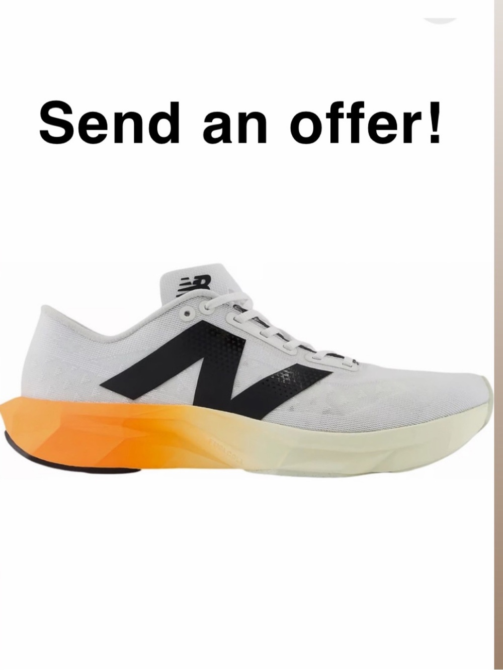 New! New Balance - (WMNS) New Balance FuelCell Pvlse v1 'Hot Mango White'